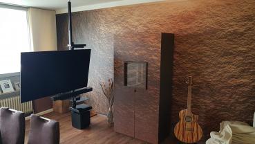 Preview: TV Stange Solo mit Gelenk-TV-Halterung für seitliche Montage Preview: TV-Boden-Decken-Stange